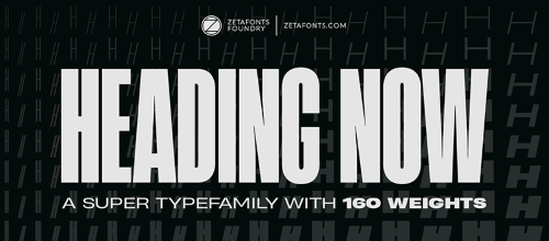 Heading Now font
