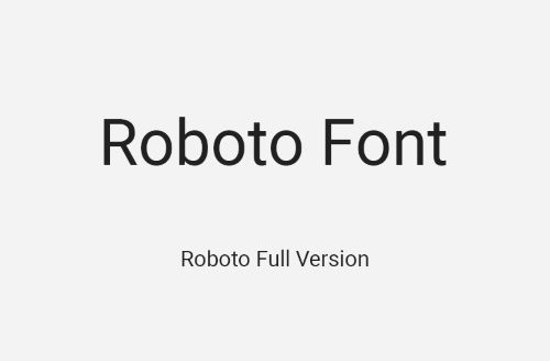 roboto font