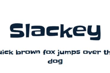 slackey font