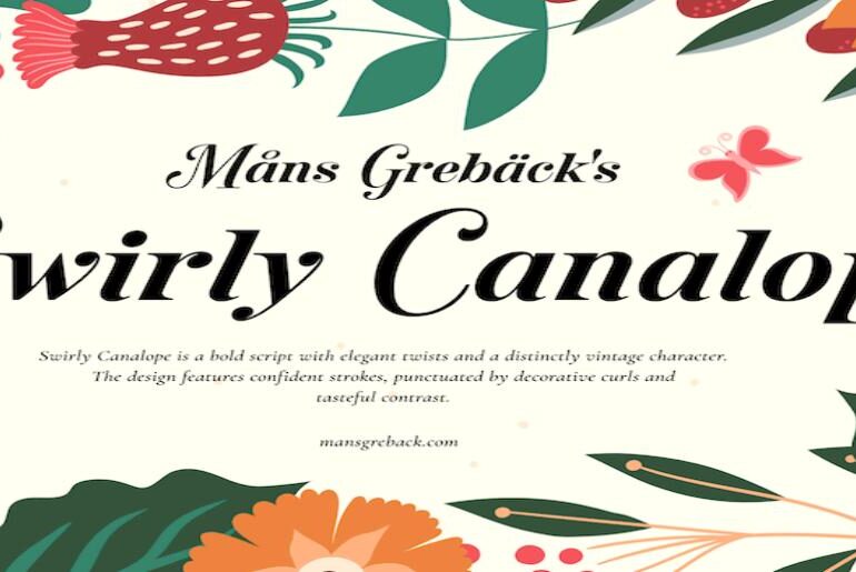 Swirly Canalope font