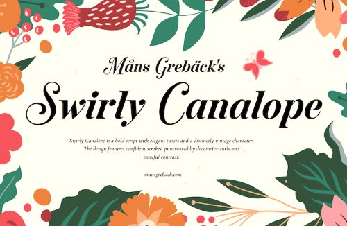 Swirly Canalope font