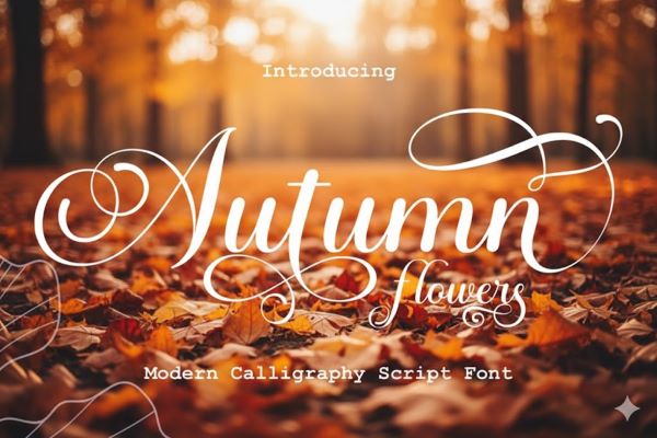 Autumn Flowers Font