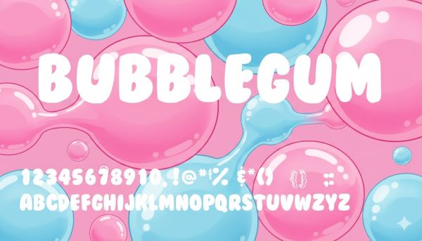 BubbleGum Font