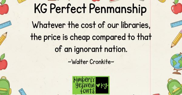 KG Perfect Penmanship Font
