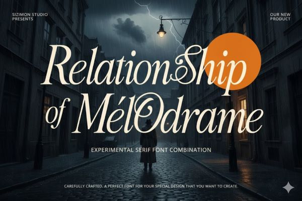 Relationship Of Melodrame Font