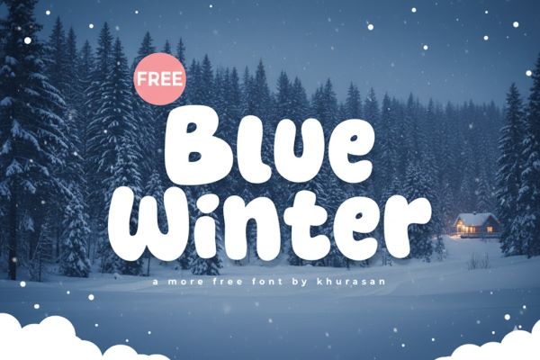blue winter font