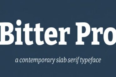 Bitter Pro Typeface Font