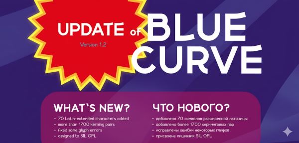 Blue Curve Font