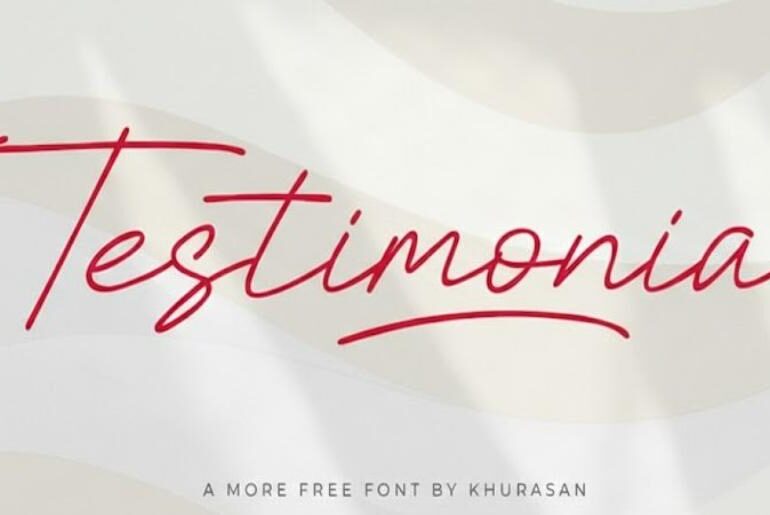 Testimonia font