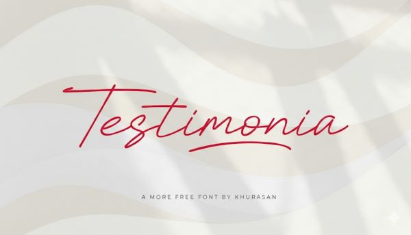 Testimonia font