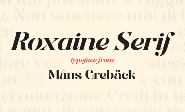Roxaine Serif Font
