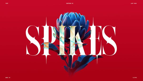 spikes font