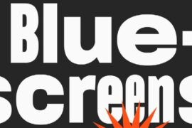 Bluescreens font