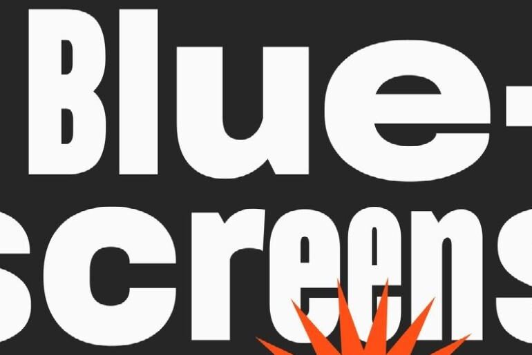 Bluescreens font