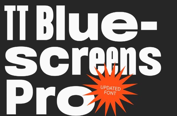 Bluescreens font