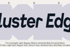 Cluster Edge Font