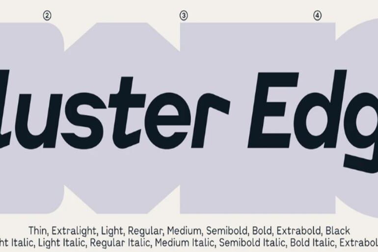 Cluster Edge Font