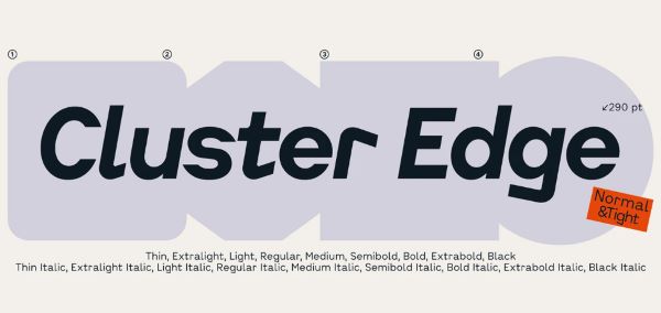 Cluster Edge Font