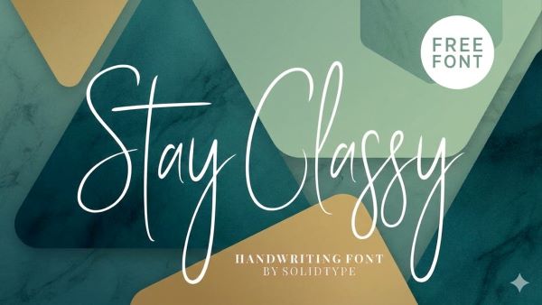 Stay Classy Script Font