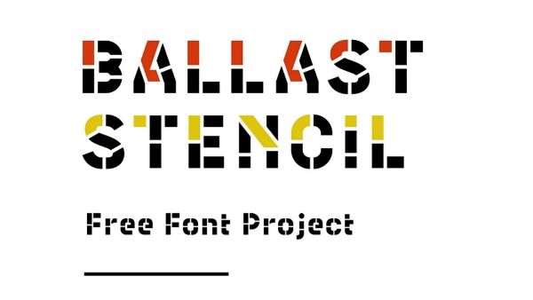 Ballast Stencil Font