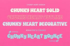 Chunky Heart Font