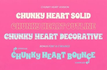 Chunky Heart Font