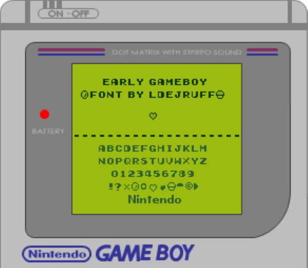 Early GameBoy font
