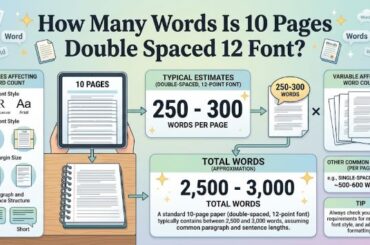 How Many Words Is 10 Pages Double Spaced 12 Font