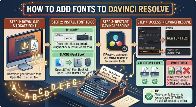 How to Add Fonts to DaVinci Resolve