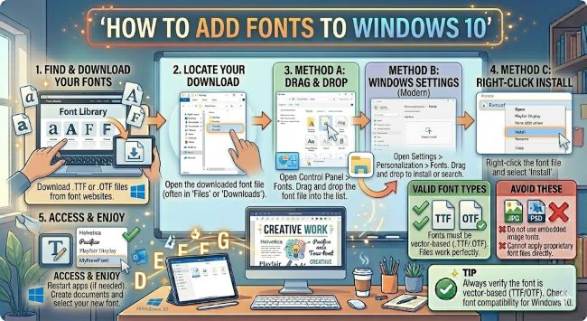 How to Add Fonts to Windows 10
