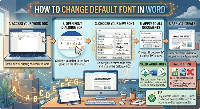 How to Change Default Font in Word