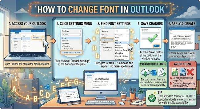 How to Change Font in Outlook