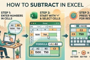 How to Subtract in Excel