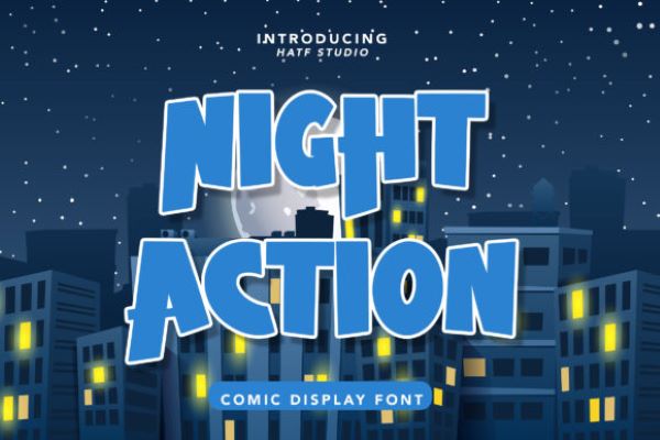Night Action Font