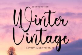winter vintage font