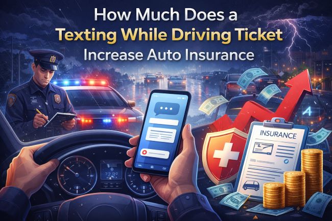 How Much Does a Texting While Driving Ticket Increase Auto Insurance
