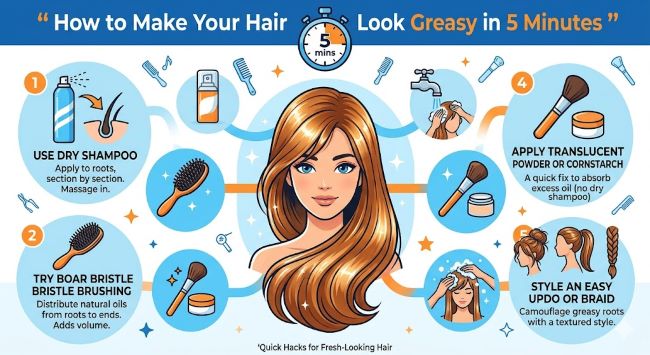 How to Make Your Hair Not Look Greasy in 5 Minutes