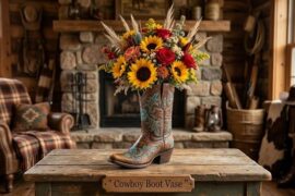cowboy boot vase