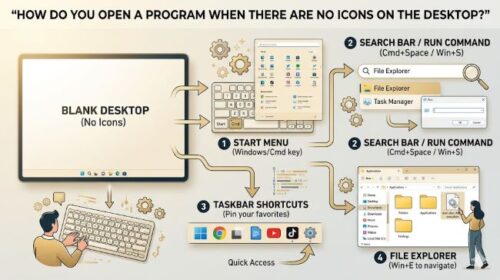 How Do You Open a Program When There Are No Icons on the Desktop