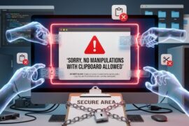 no manipulations with clipboard allowed
