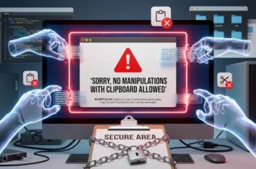 no manipulations with clipboard allowed