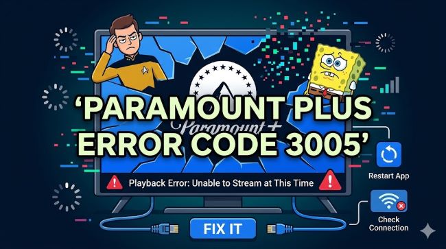 Paramount Plus Error Code 3005