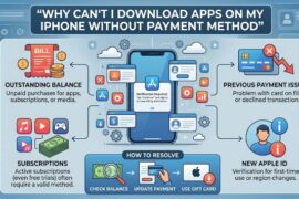 why can't i download apps on my iphone without payment method