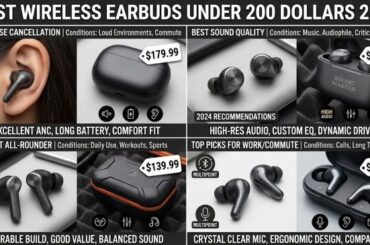 Best Wireless Earbuds Under 200 Dollars 2024