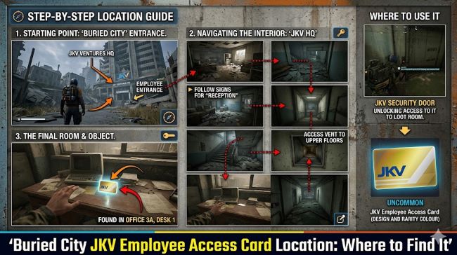 Buried City JKV Employee Access Card Location