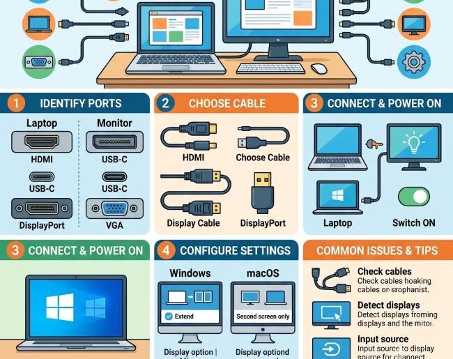 How to Connect an External Monitor to a Laptop