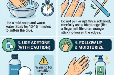 How to Get Nail Glue Off Skin