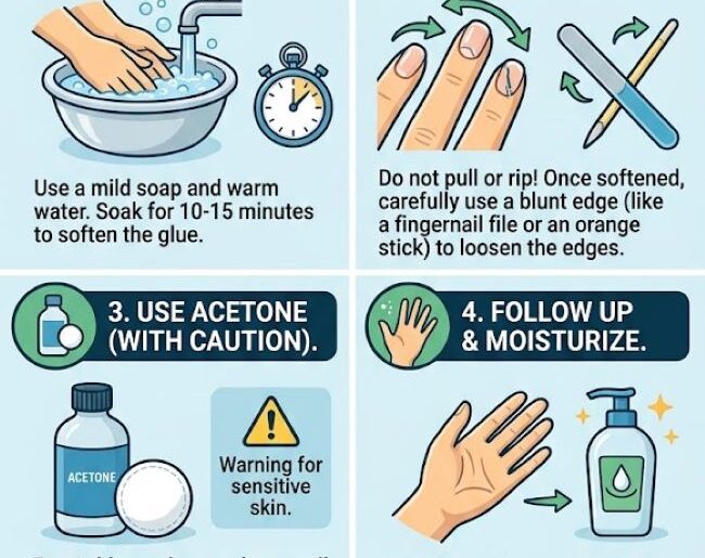 How to Get Nail Glue Off Skin