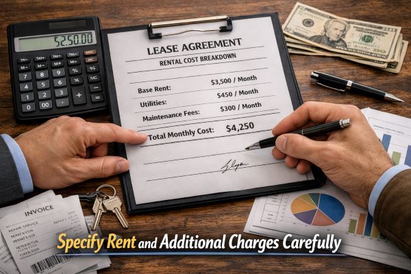 Specify Rent and Additional Charges Carefully