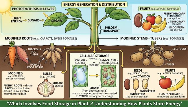 Which Involves Food Storage in Plants